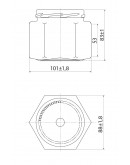 380 ml hexagonal jar
